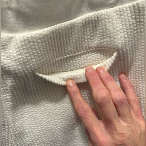 Club Monaco Waffle Sweatpant W Small, Cream - Picture 5 of 9